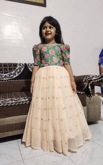 NEW LAUNCING KIDS GOWN Georgette Kidswear suppliers in Ahmedabad